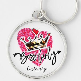 Personalized Boss Lady Keychain