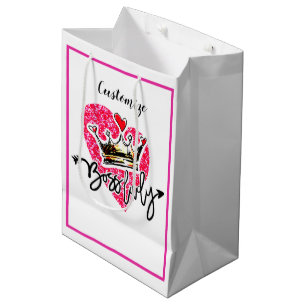 Personalized Boss Lady Medium Gift Bag
