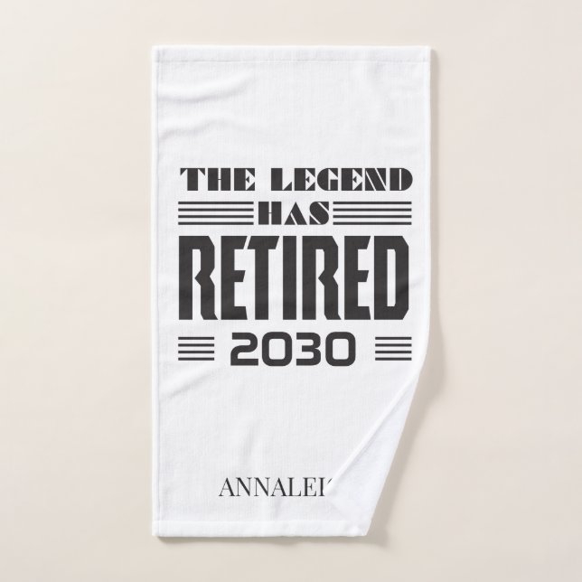 Personalized Boss Retirement Legend Has Retired Hand Towel (Hand Towel)