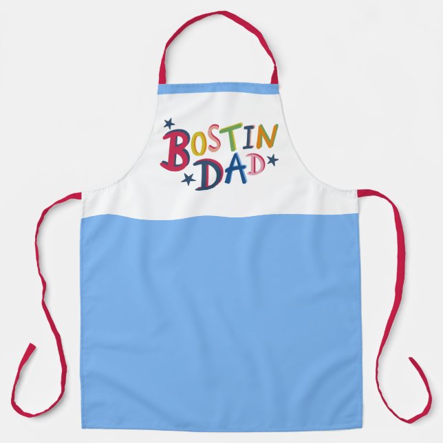 Personalized Bostin Dad Black Country Apron (Front)