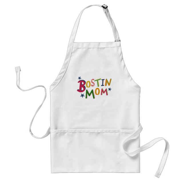Personalized Bostin Mom Black Country Standard Apron (Front)