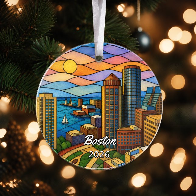 Personalized Boston Acrylic Ornament, Custom Massa Ornament (Creator Uploaded)