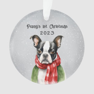 Personalized Boston Terrier Ornament