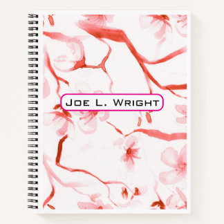 Personalized Botanical Custom Name Notebook
