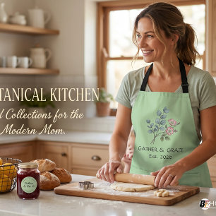 Personalized Botanical Eucalyptus Gather & Graze S Apron