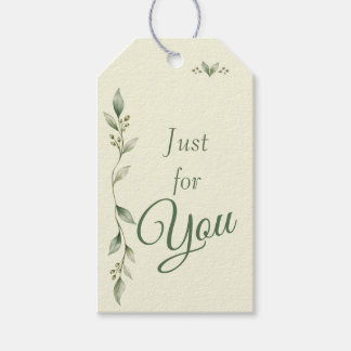 Personalized Botanical Just for You Gift Tags