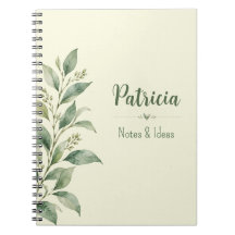 Personalized Botanical Notes & Ideas Notebook
