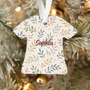 Personalized Botanical Olive Branch Special Event Ornament