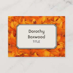 Personalized Botanical Orange Garden Lilies Business Card