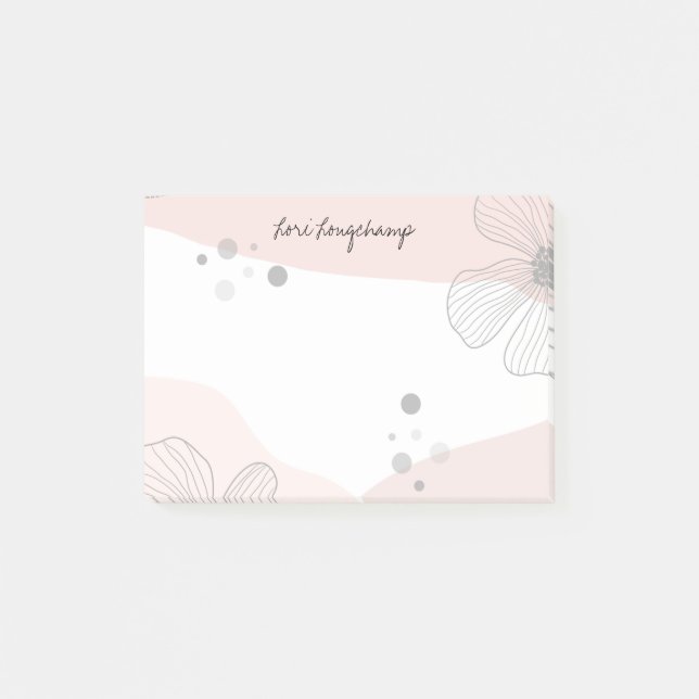 Personalized Botanical Plant Lover Floral Pretty  Post-it Notes (Front)