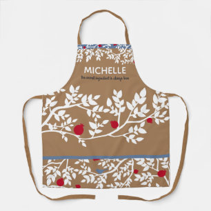 Personalized Botanical Pomegranate Apron