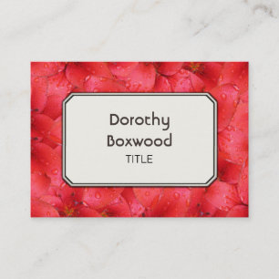 Personalized Botanical Red Garden Lilies Customize Business Card