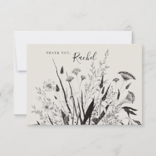 Personalized Botanical Thank You Card