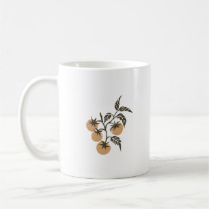 Personalized Botanical Tomato Branch Name Sandy Coffee Mug
