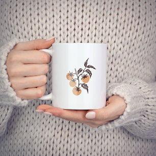 Personalized Botanical Tomato Branch Name Sandy Coffee Mug