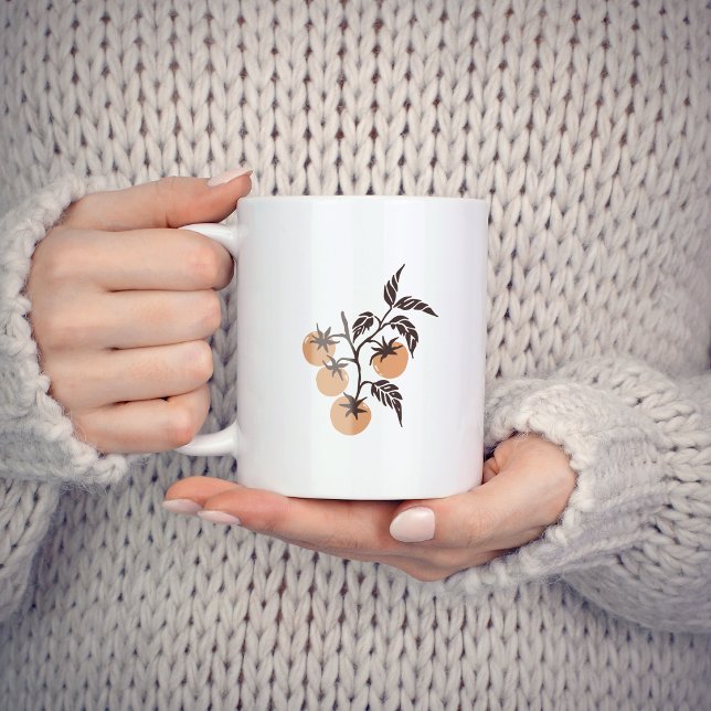 Personalized Botanical Tomato Branch Name Sandy Coffee Mug (Creator Uploaded)