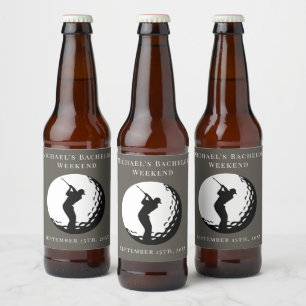 Personalized Bottle Label Bachelor Golf Weekend