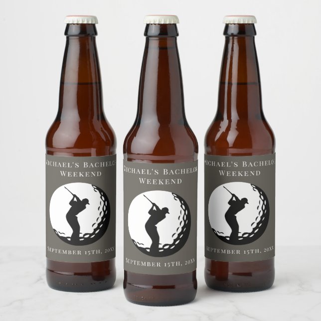 Personalized Bottle Label | Bachelor Golf Weekend (Bottles)