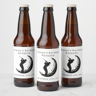 Personalized Bottle Label Bachelor Golf Weekend