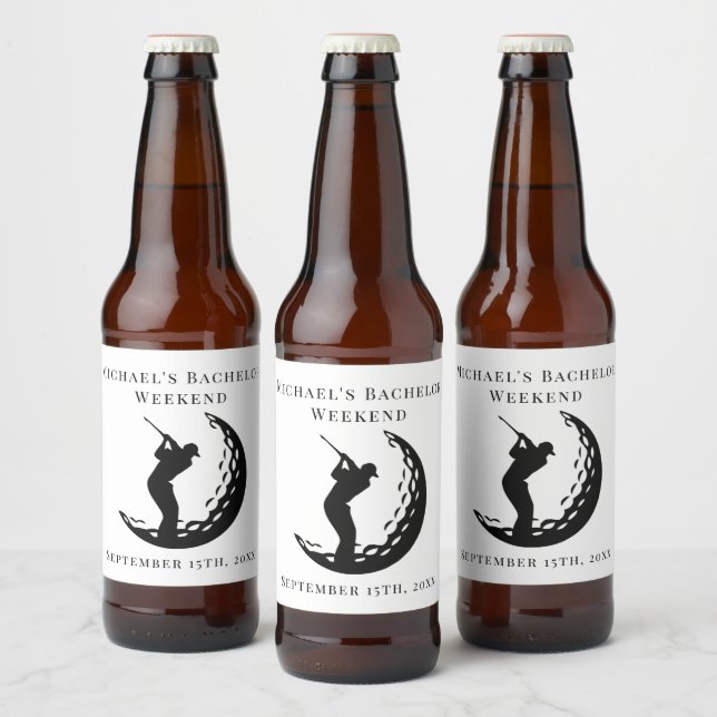 Personalized Bottle Label | Bachelor Golf Weekend (Bottles)
