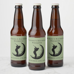 Personalized Bottle Label   Bachelor Golf Weekend