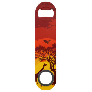 Personalized Bottle Opener African Safari Giraffe Bar Key