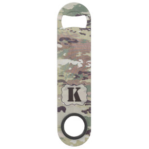 Personalized Bottle Opener Army OCP Camo Uniform Bar Key