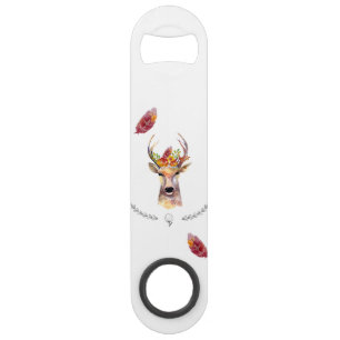 Personalized Bottle Opener boho deer Buck Head Bro Bar Key