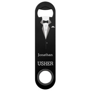 Personalized Bottle Opener, Tuxedo Party Wedding Speed Bottle Opener