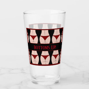 Personalized Bottoms Up Stag Party Glass