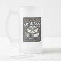 Personalized Bourbon Vintage Guns Whiskey Label