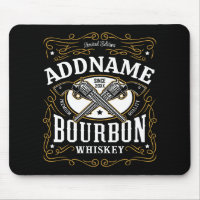 Personalized Bourbon Vintage Guns Whiskey Label