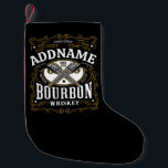 Personalized Bourbon Vintage Guns Whiskey Label Small Christmas Stocking<br><div class="desc">Old Whiskey Label Personalized Vintage Revolvers Gun Bourbon Liquor Bar design... Customize with your Name or Custom Text!</div>