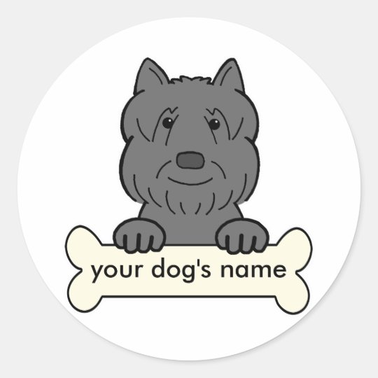Personalized Bouvier des Flandres Classic Round Sticker