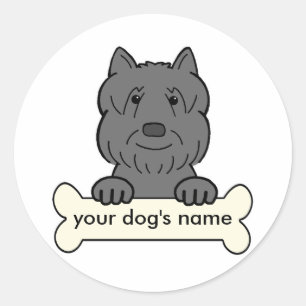 Personalized Bouvier des Flandres Classic Round Sticker