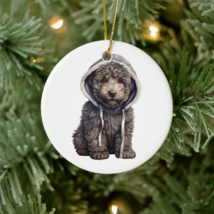 Personalized Bouvier des Flandres Dog Ceramic Ornament