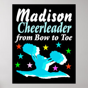 PERSONALIZED BOW TO TOE CHEERLEADING POSTER