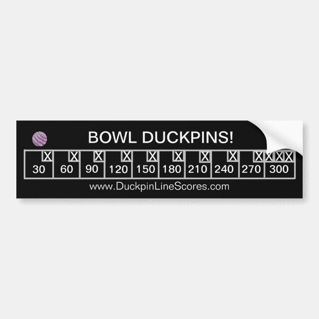 Personalized Bowl Duckpins Bumper Sticker (Front)