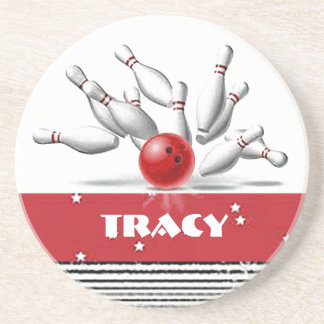 Personalized Bowler’s Sandstone Coaster