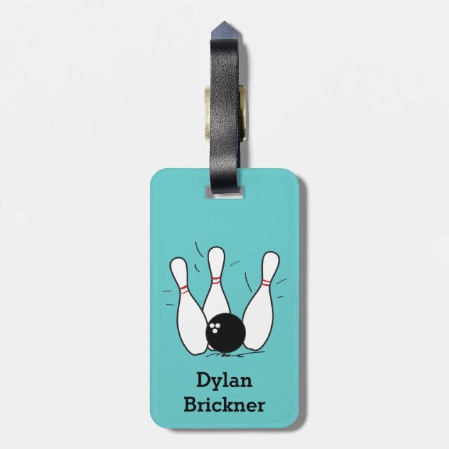 Personalized Bowling Bag Tag (Back Vertical)