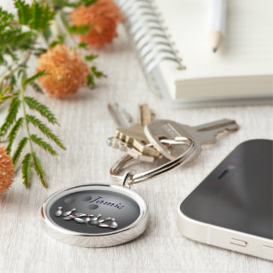 Personalized bowling ball and strike keychain