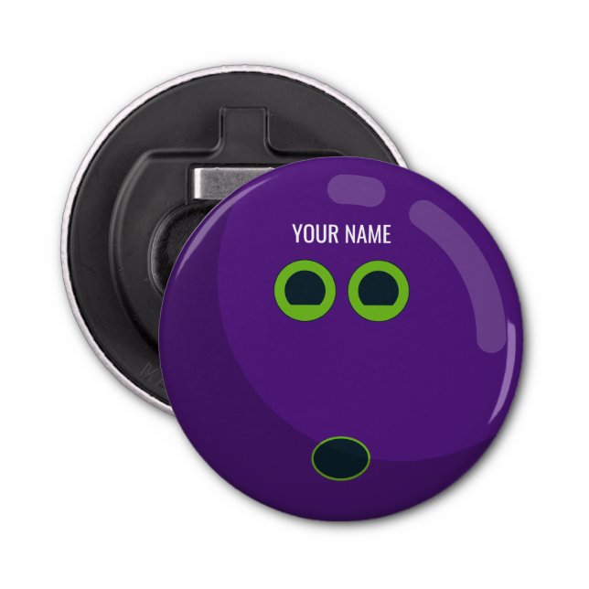 Personalized Bowling Ball Custom Colours Bottle Opener (Front)