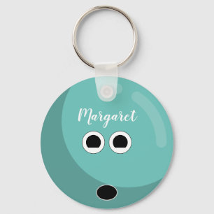 Personalized Bowling Ball   Custom Colours Keychain