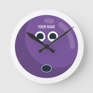 Personalized Bowling Ball Round Clock