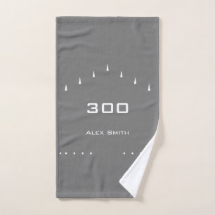 Personalized Bowling Ball Towel   Grey