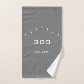 Personalized Bowling Ball Towel | Grey