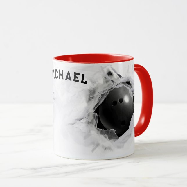 Personalized Bowling Collectable Mug (Front Right)