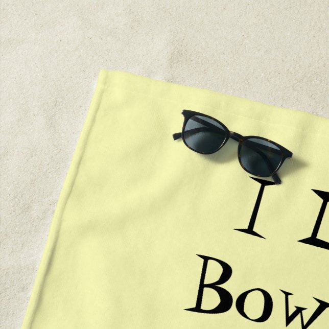 Personalized Bowling Design Beach Towel (In Situ)