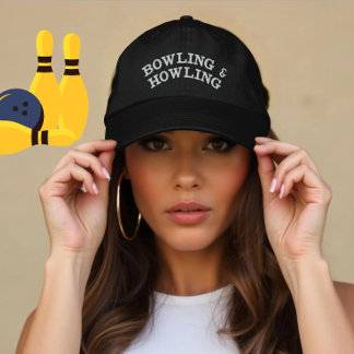 Personalized Bowling Howling Gift for Players Embroidered Hat
