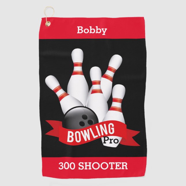 Personalized Bowling Pro Bowling Towel (Front)